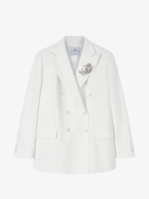 Ermanno Scervino dobbeltradet blazer med udsmykning