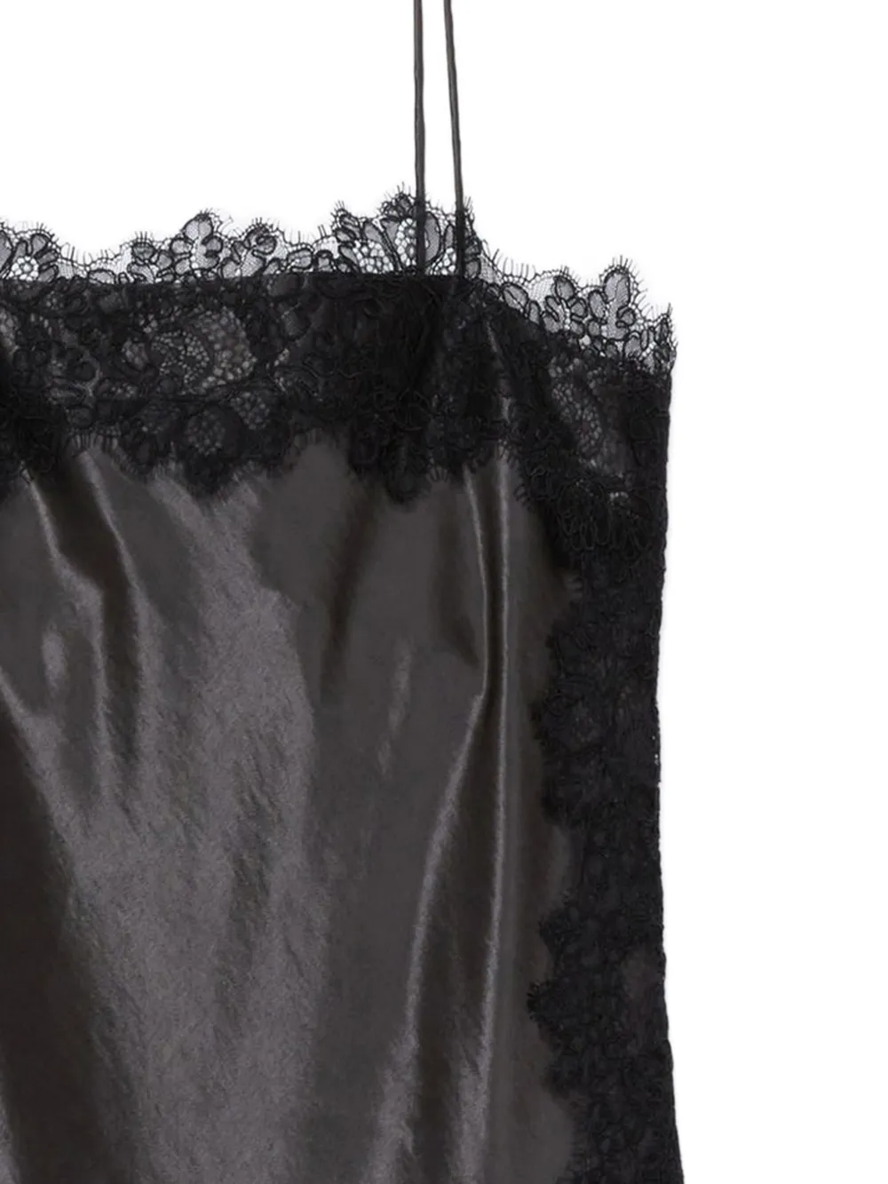 3.1 Phillip Lim Cami mini-jurk met afwerking van kant Zwart