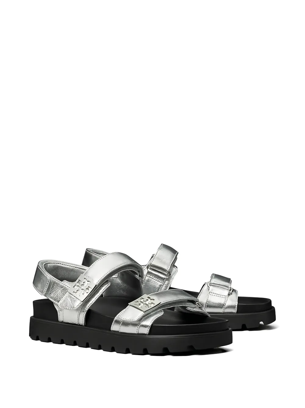Tory Burch Mellow sandalen met logodetail Zilver