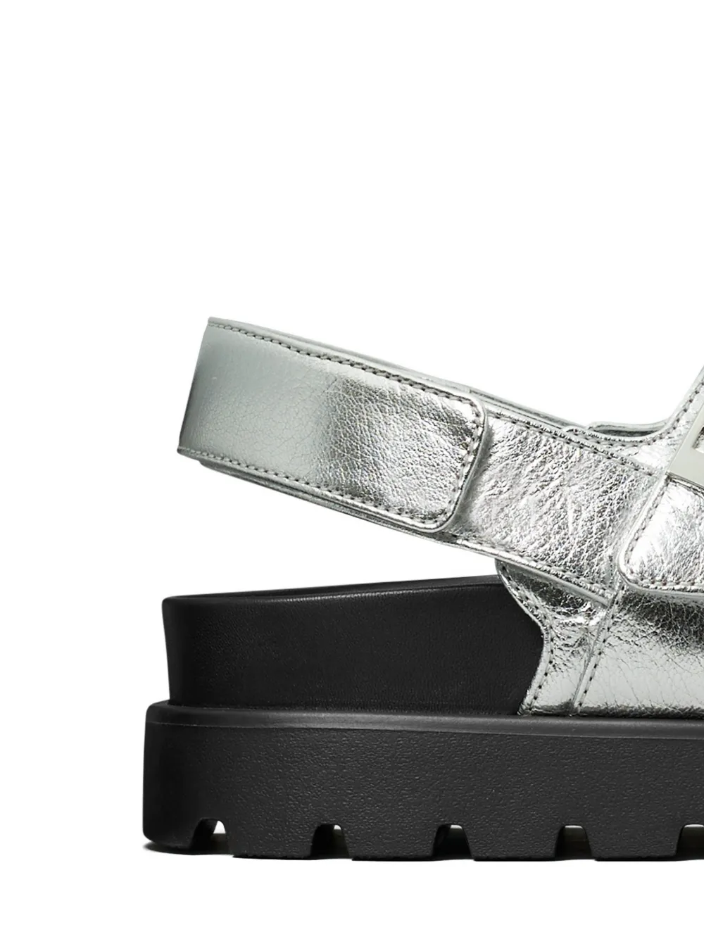 Tory Burch Mellow sandalen met logodetail Zilver