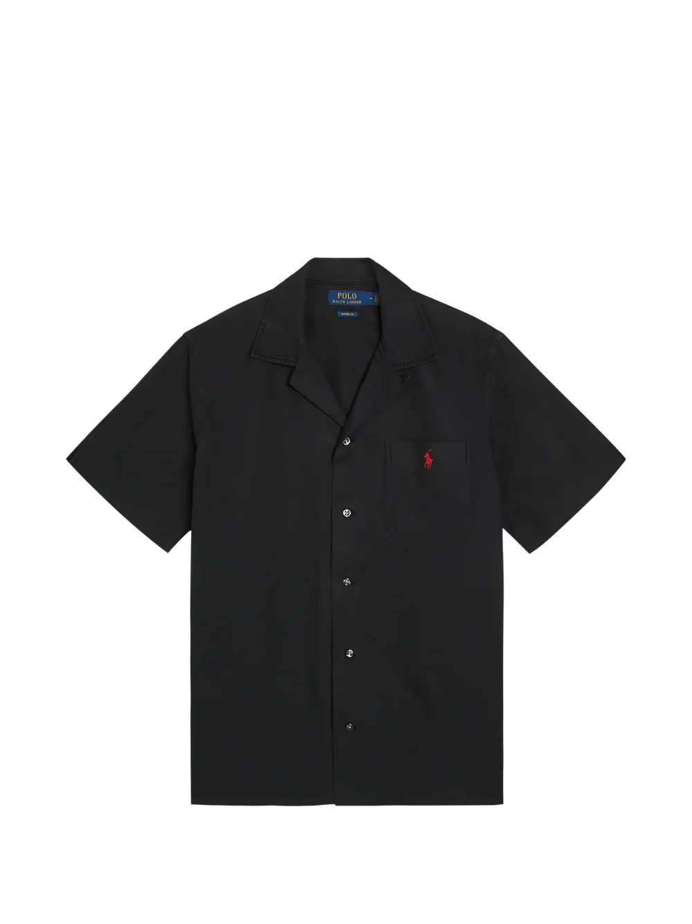 Polo Ralph Lauren Camicia con taschino e logo - Nero