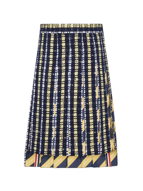 Thom Browne falda de tweed con motivo de rayas