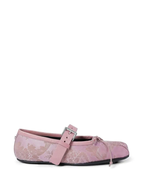 Ann Demeulemeester Zoey Buckled Ballet Flats in Pink