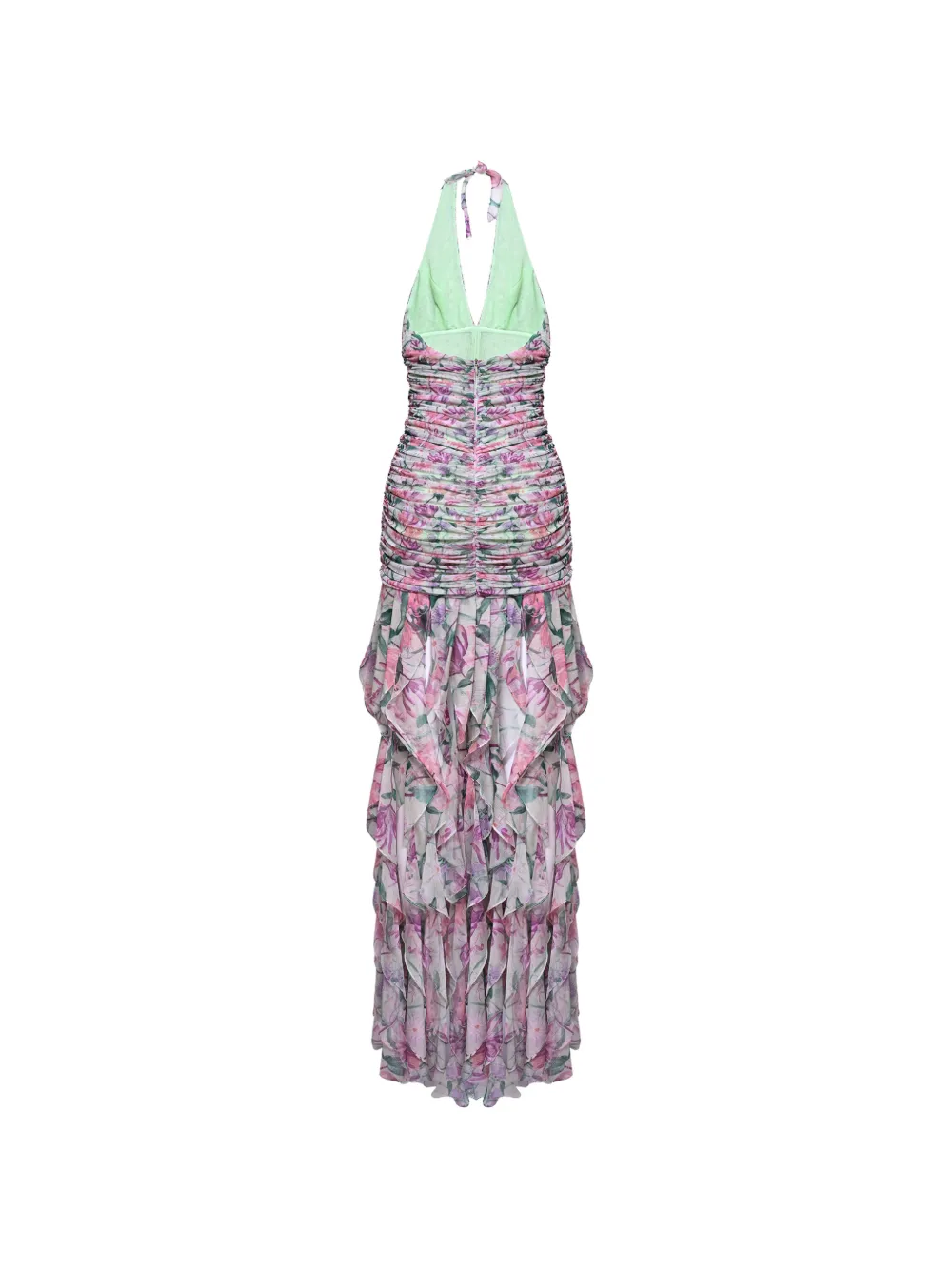  Patbo Floral-print Ruffled Dress - Green 