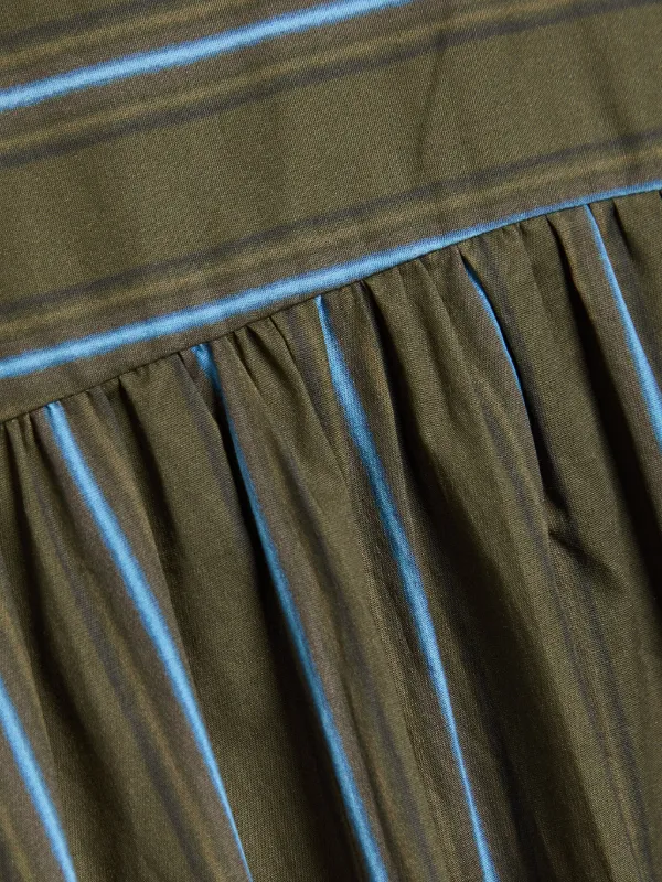 staud green stripe dress Staud Procida Skirt | Blue/Stripe | Size 0 main image 0