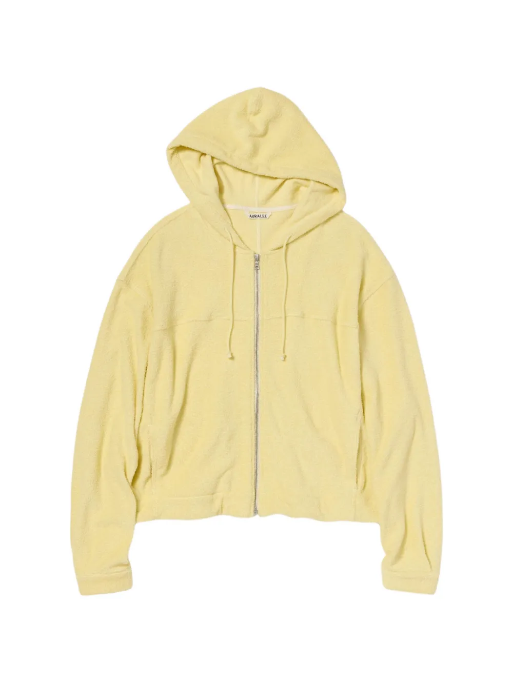 Auralee Felpa con cappuccio e zip - Giallo