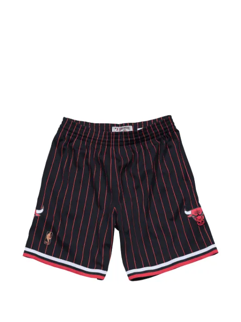 Mitchell & Ness striped logo shorts