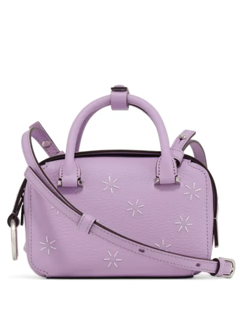 Delvaux Box Nano Flora star-embroidered tote bag