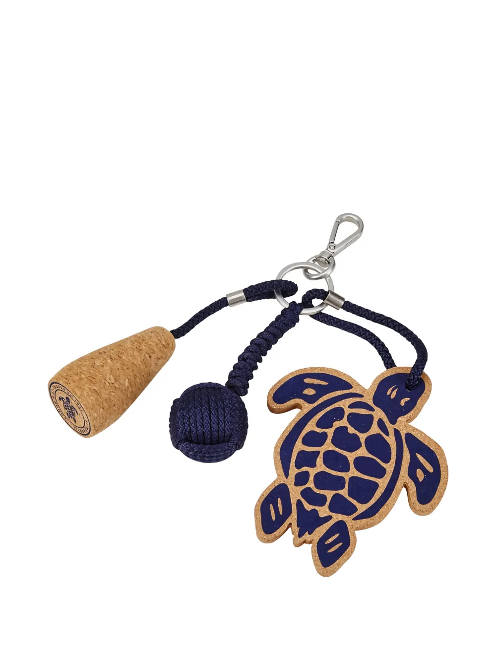 Vilebrequin turtle cork keyring - Blu