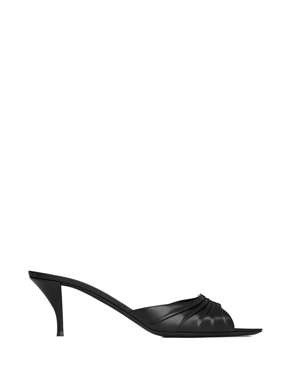 Saint Laurent Sandalen met logodetail en gedraaid detail Zwart