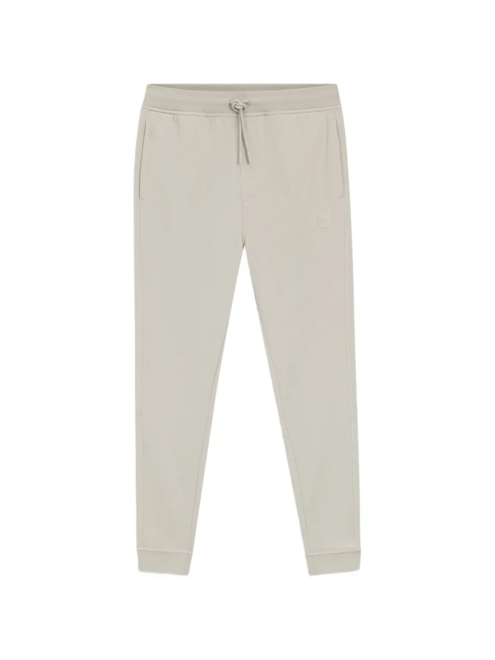 BOSS Badstof joggingbroek met logo-patch Grijs