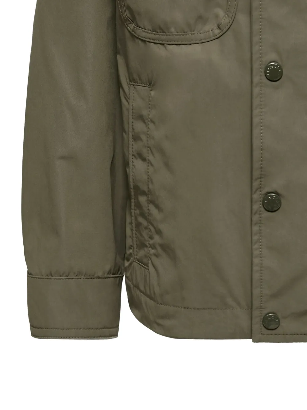 Moncler Enfant Kutlat gewatteerd jack met knopen Groen