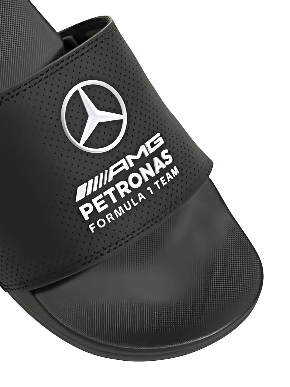 adidas Adilette AMG Petronas geperforeerde slippers Zwart