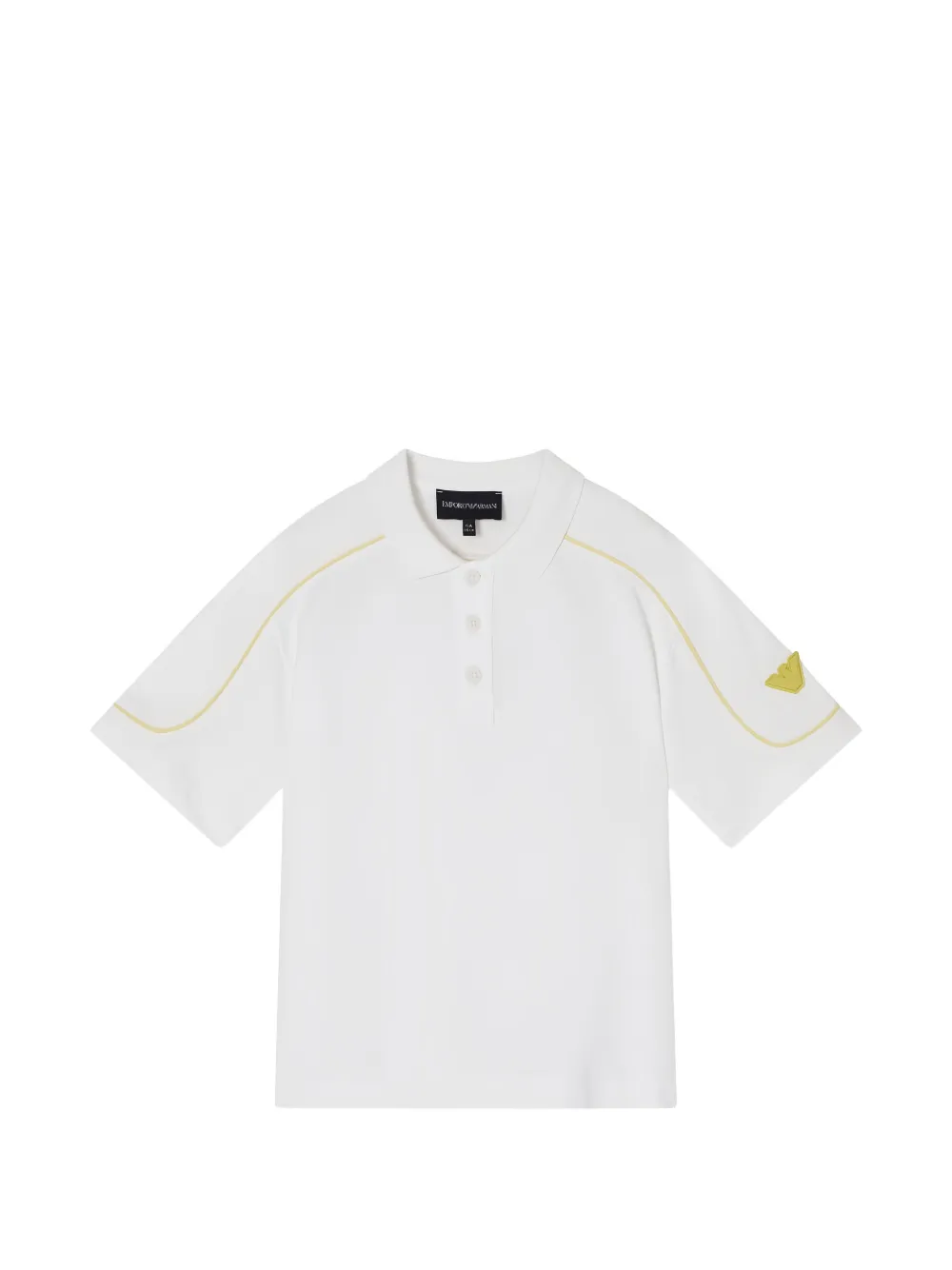 Emporio Armani Kids appliqué-detail polo shirt - Bianco