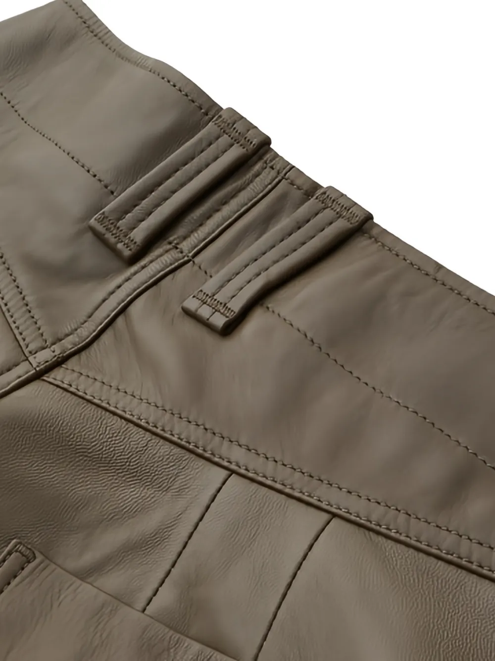  Belstaff Logo-patch Leather Trousers - Brown 