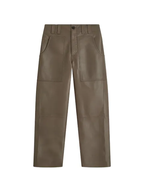 Belstaff logo-patch leather trousers