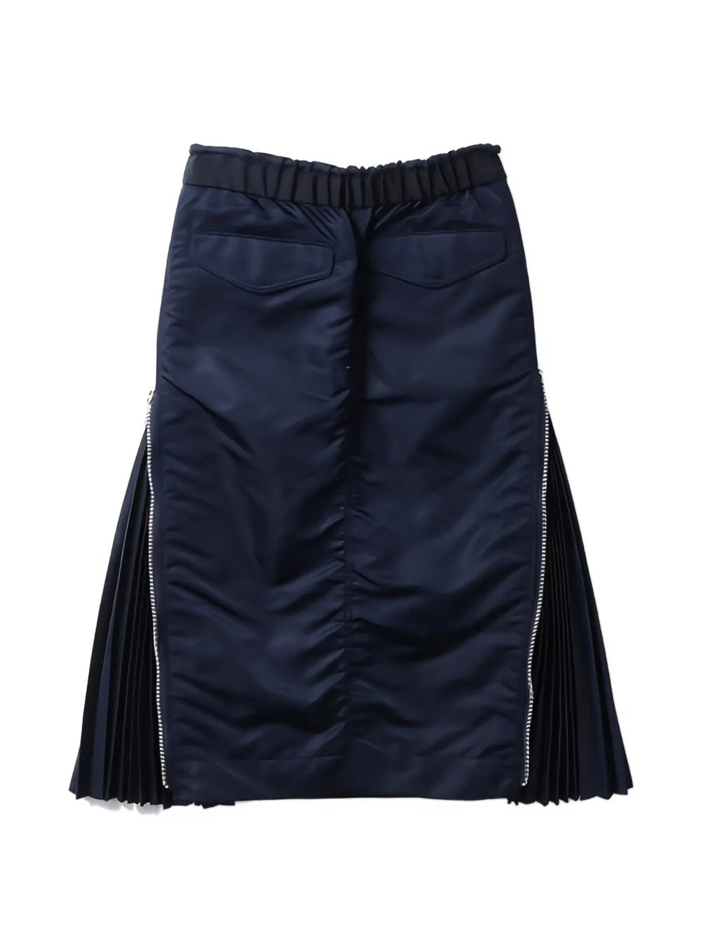 Sacai Pleated Midi Skirt - Blue 