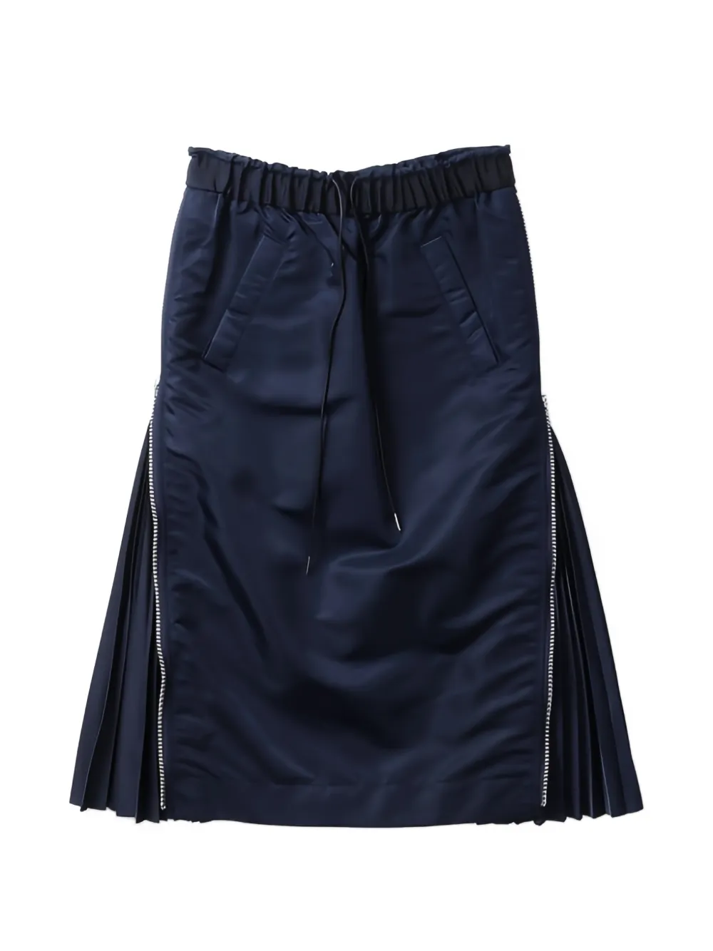 sacai pleated midi skirt - Blu