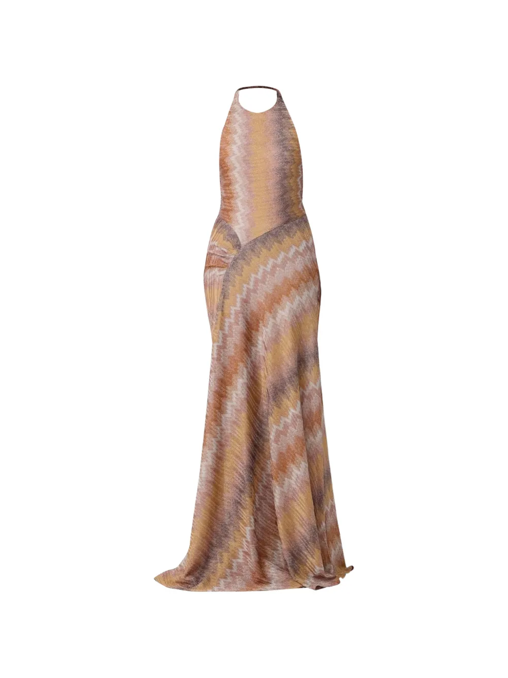 Missoni halterneck maxi dress - Arancione