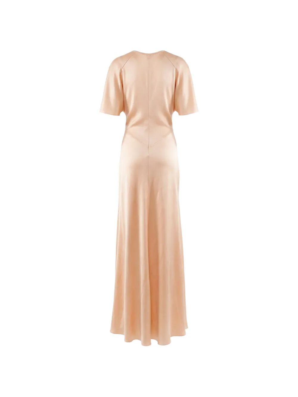 Victoria Beckham Isabella geplooide maxi-jurk met ronde hals Roze