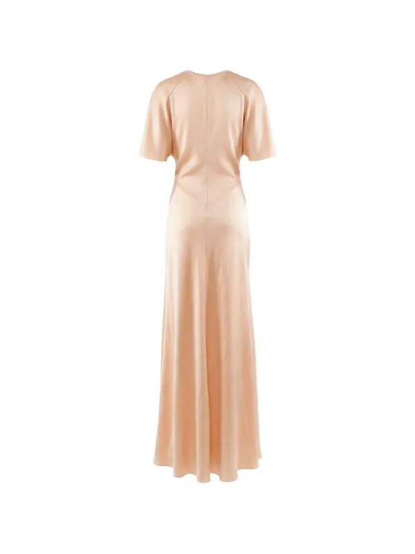 victoria beckham pleated dress Victoria Beckham Isabella Pleated Maxi Dress