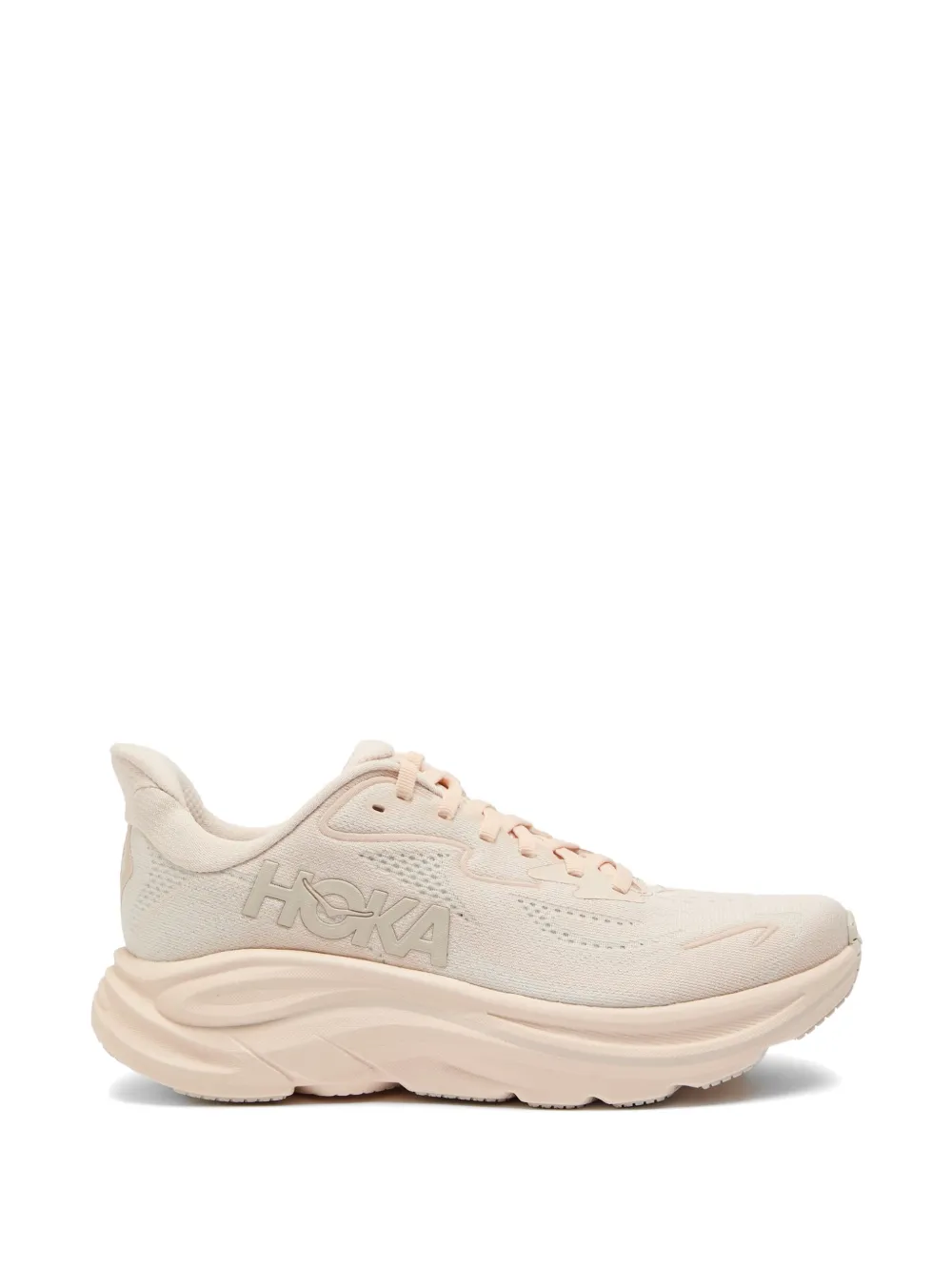 HOKA Chifton 10 sneakers met logo Beige