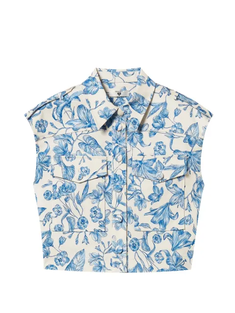 TWINSET フローラル クロップドトップ