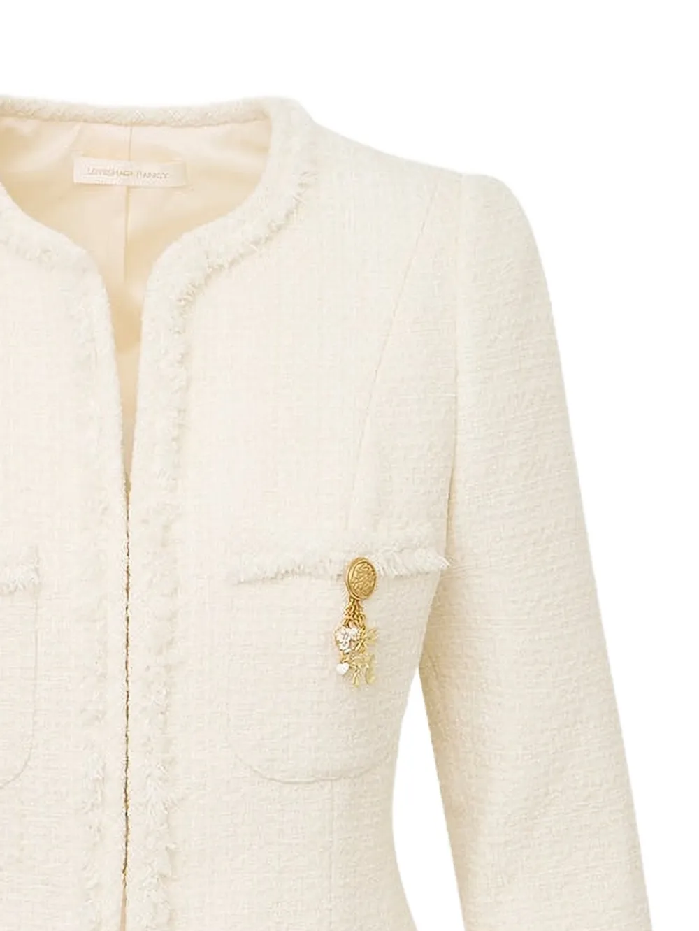 LoveShackFancy 프린지 장식 재킷 | 트위드 재킷 | Image 2
