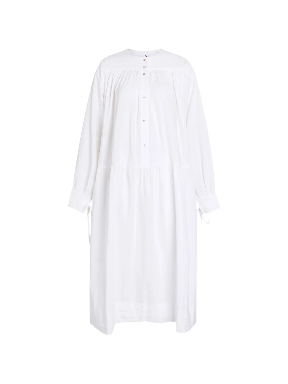 LES VACANCES D'IRINA button drawstring dress - Bianco