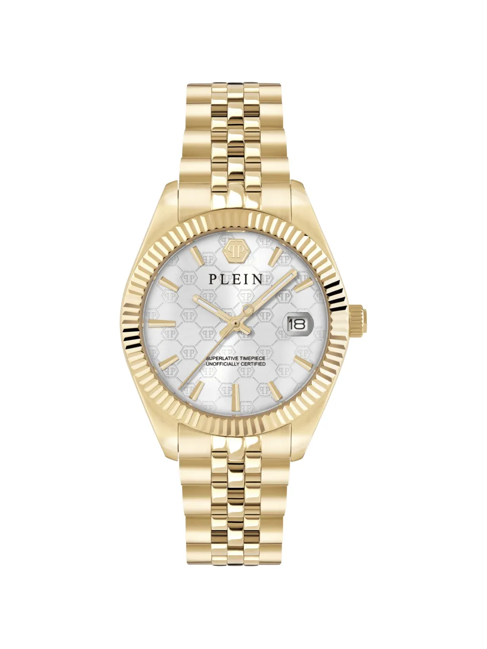 Philipp Plein Superlative 34mm Date Watch In Gold