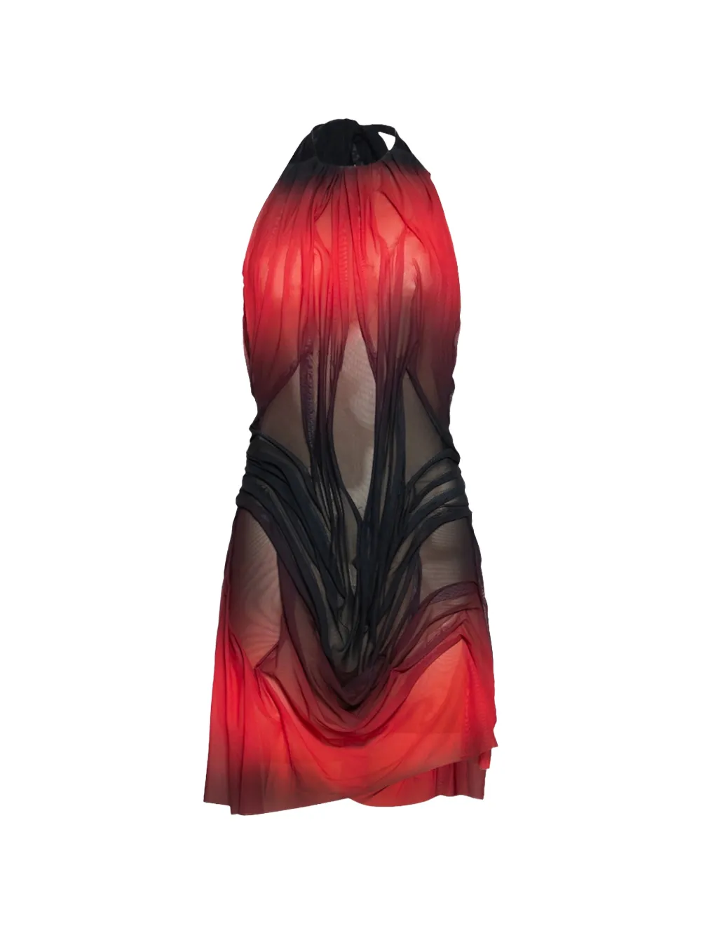 Di Petsa The Wetlook mini dress - Rosso