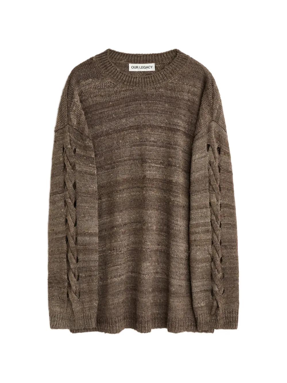 OUR LEGACY Popover trui met ronde hals Bruin