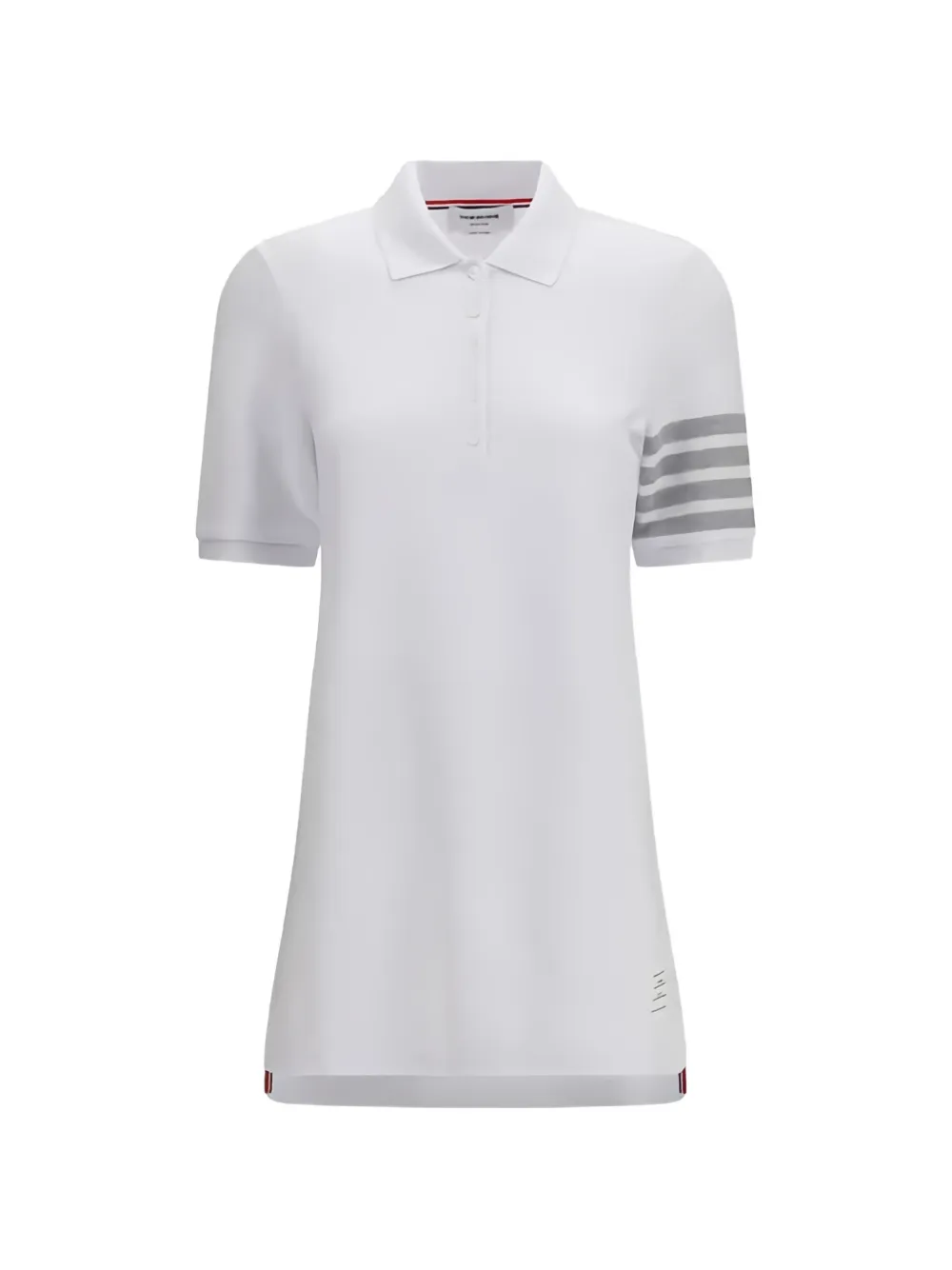 Thom Browne 4-bar stripe polo dress - Bianco