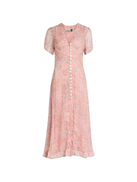 Rixo floral buttoned dress