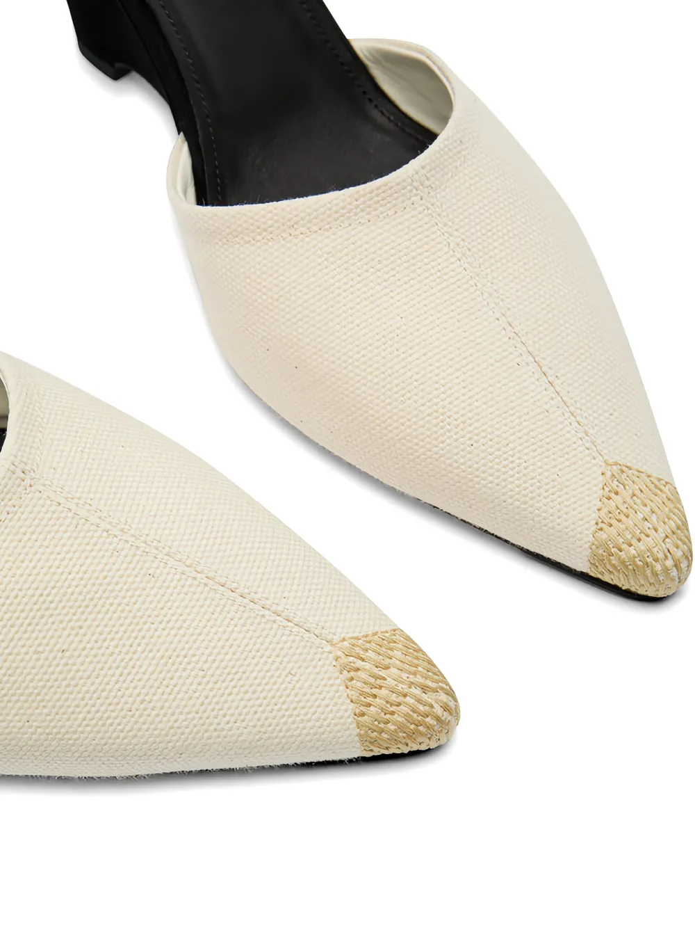 Jacquemus Sandalen met puntige neus en strik Beige