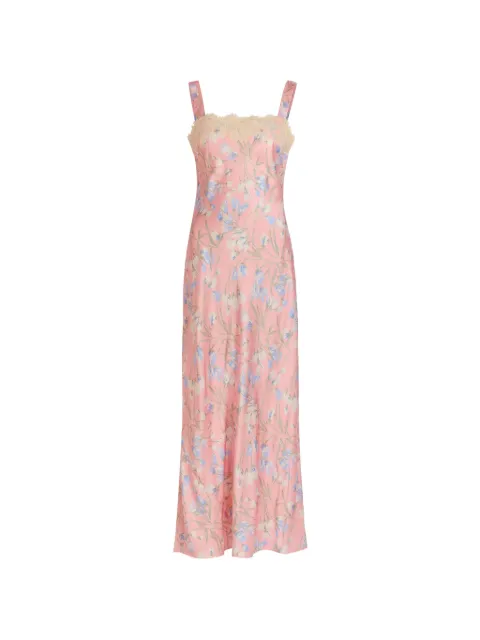 Rixo Rosamarie floral-print satin midi dress