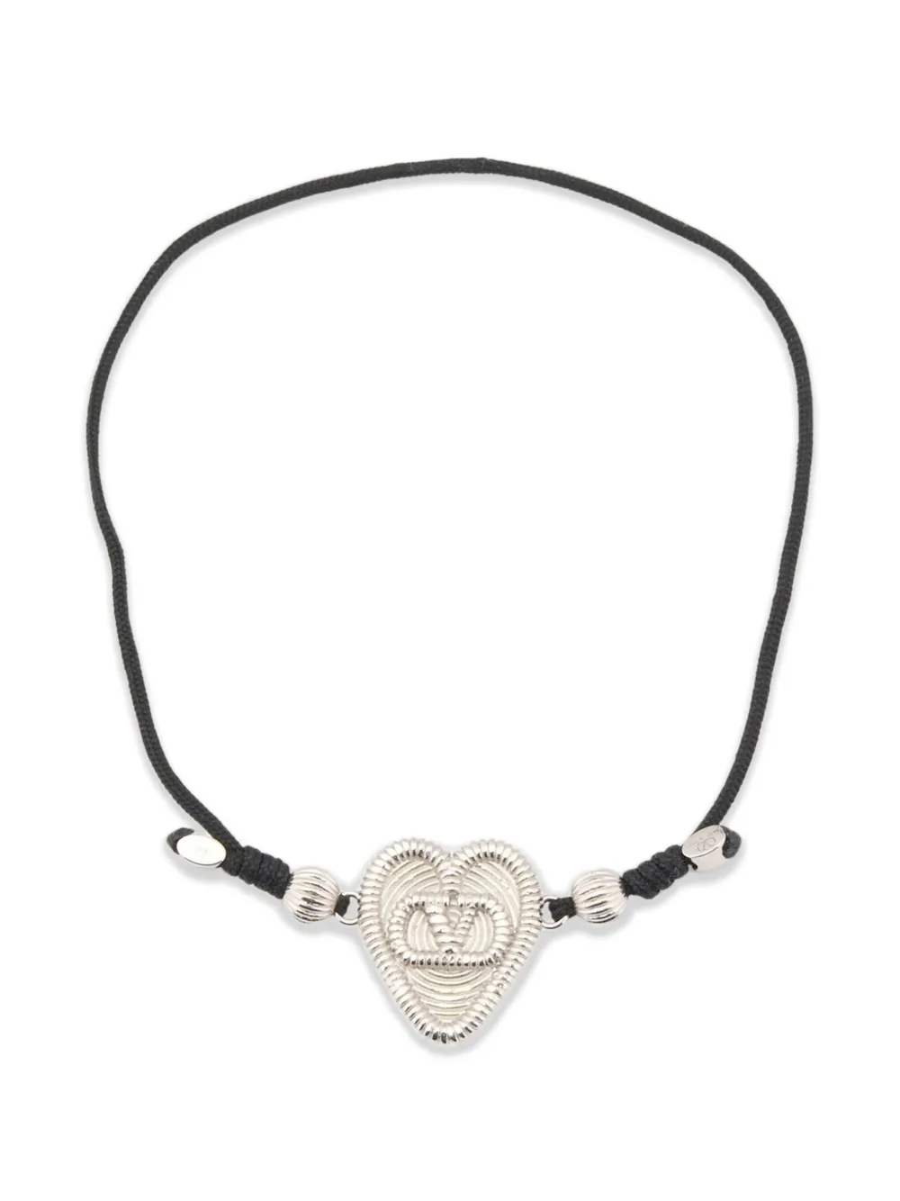 Valentino Garavani heart-charm bracelet - Argento