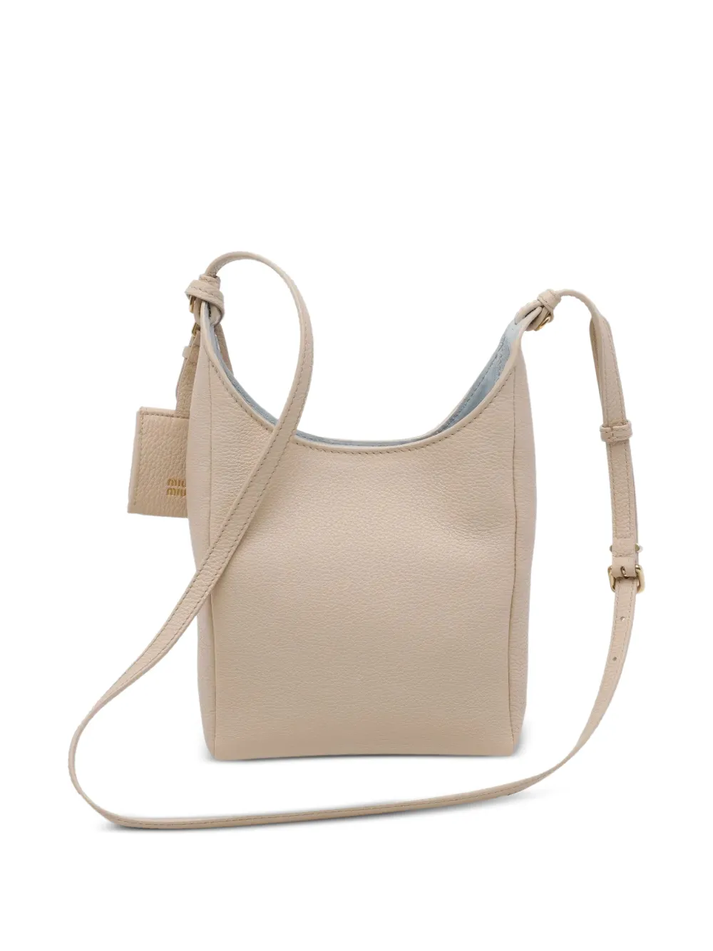  Miu Miu Logo-debossed Leather Bucket Bag - Pink 