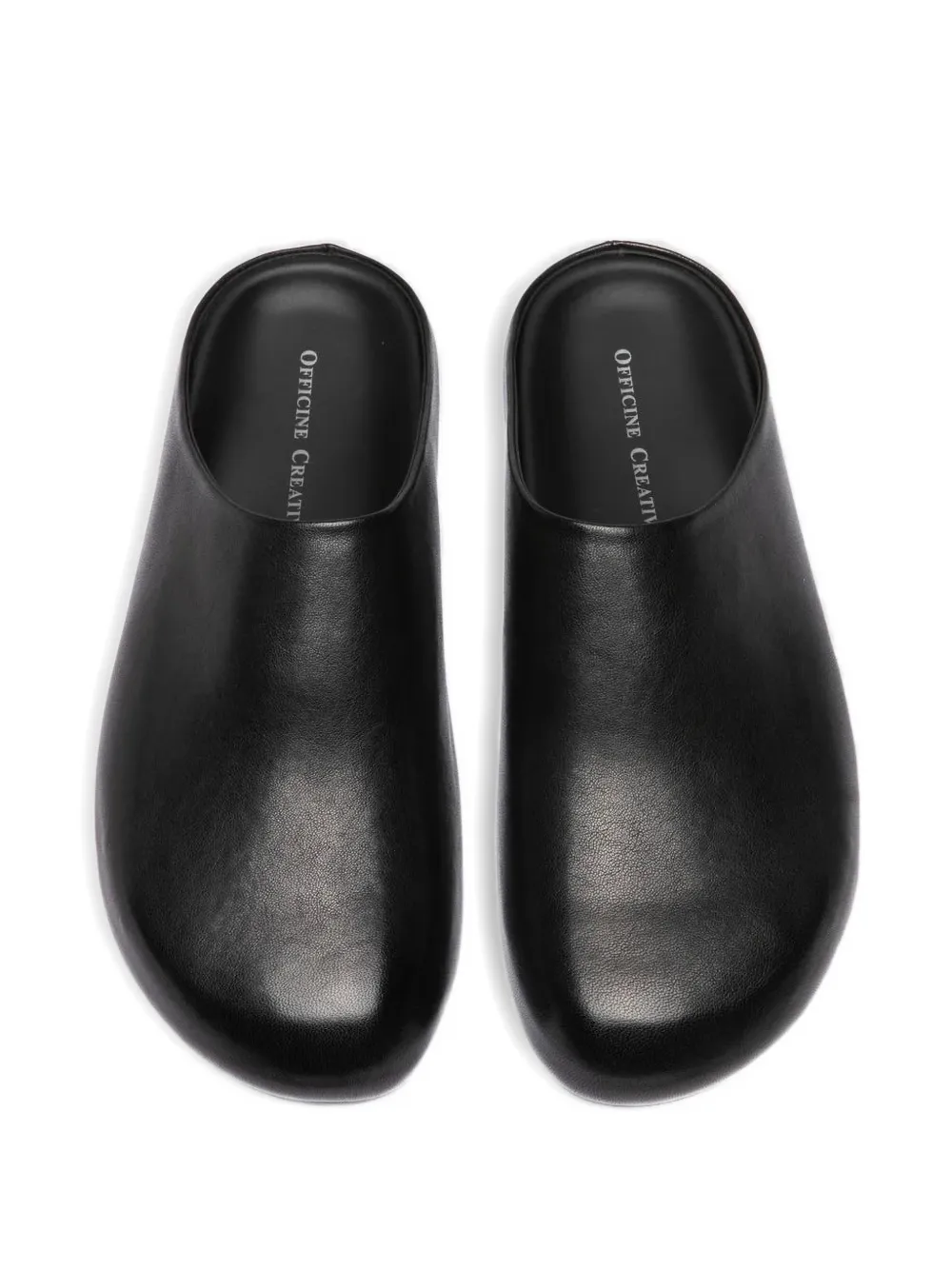 Officine Creative Babouche 001 leren muiltjes Zwart