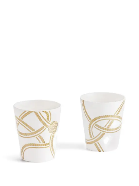 Shanghai Tang infinite knot porcelain cup
