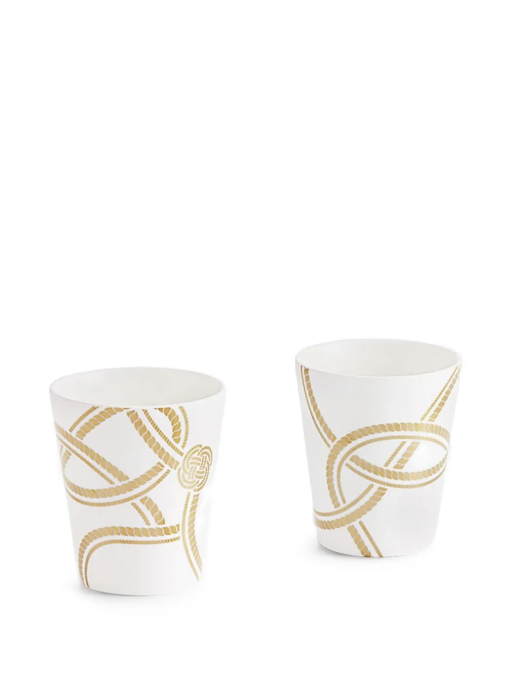 Shanghai Tang infinite knot porcelain cup - Bianco