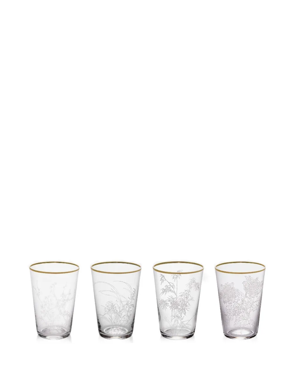 Shanghai Tang tang four season floral-print glass - Bianco