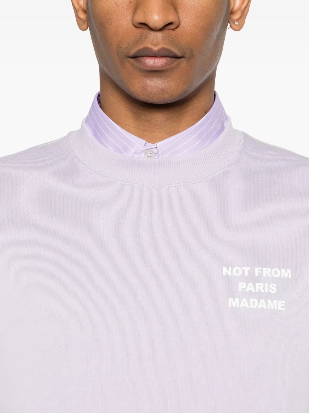 Drôle De Monsieur Sweater met ronde hals Paars