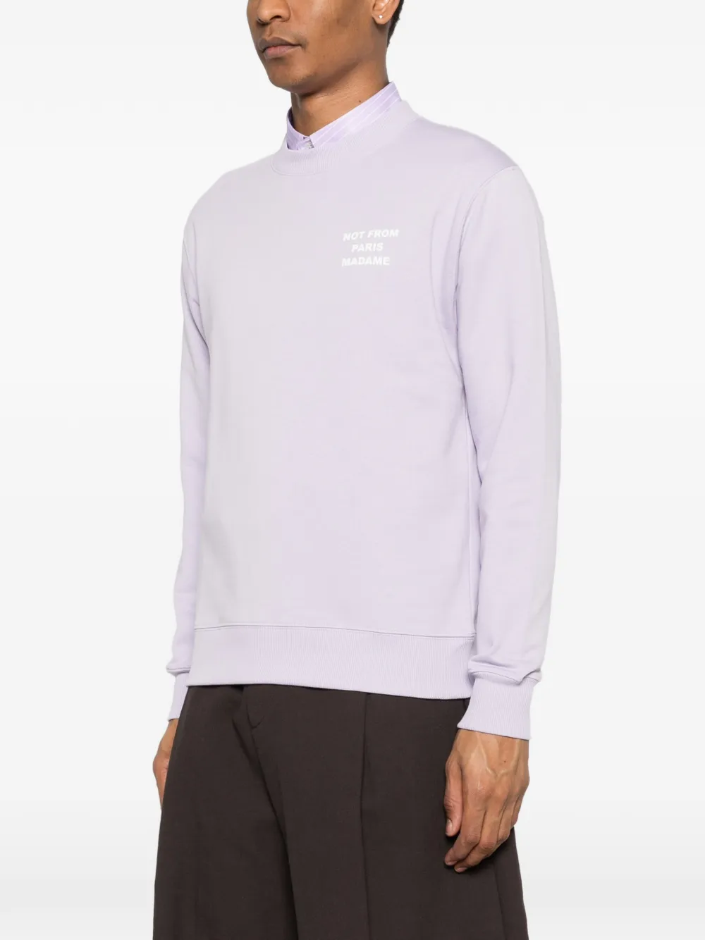 Drôle De Monsieur Sweater met ronde hals Paars
