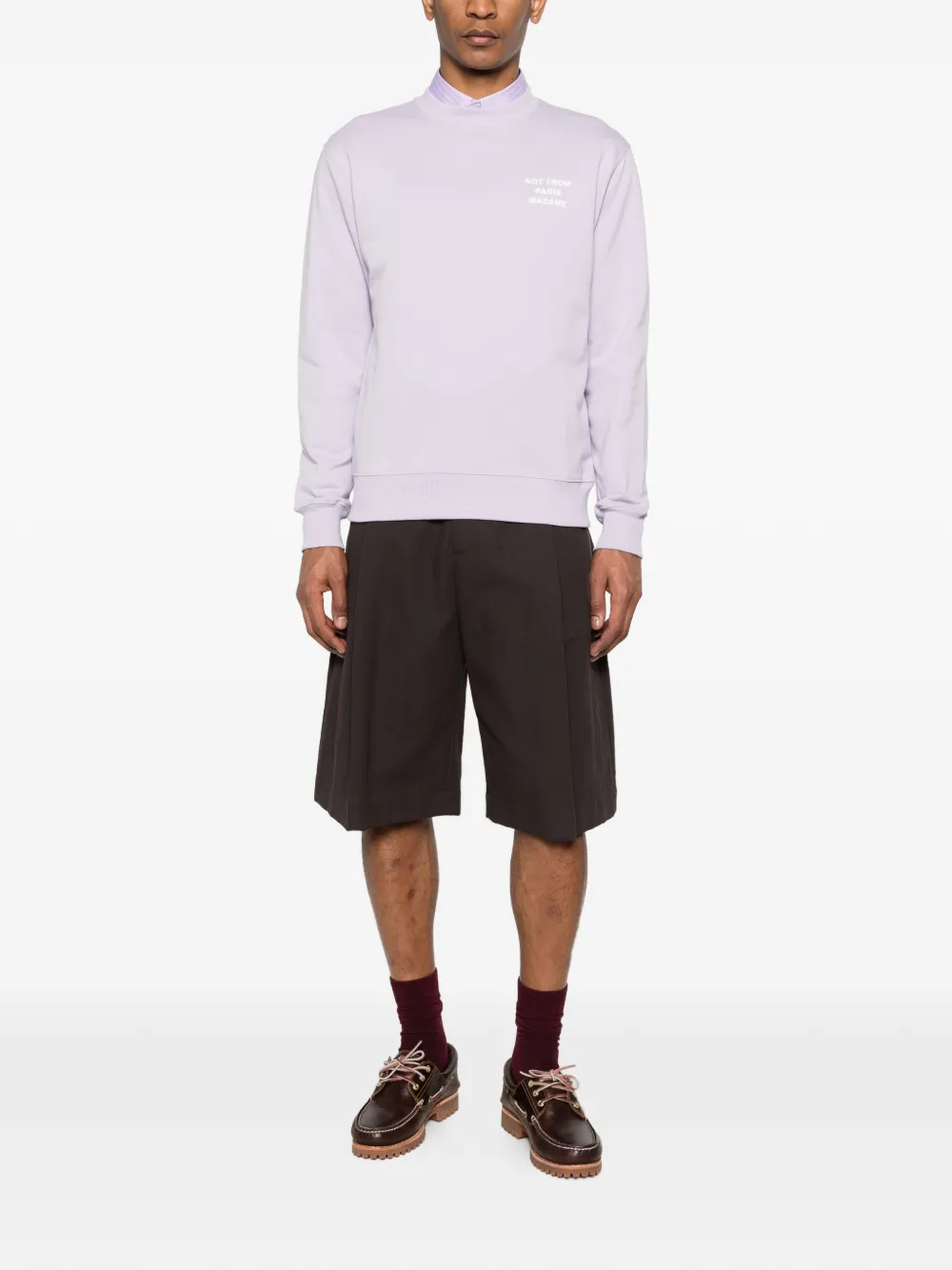 Drôle De Monsieur Sweater met ronde hals Paars
