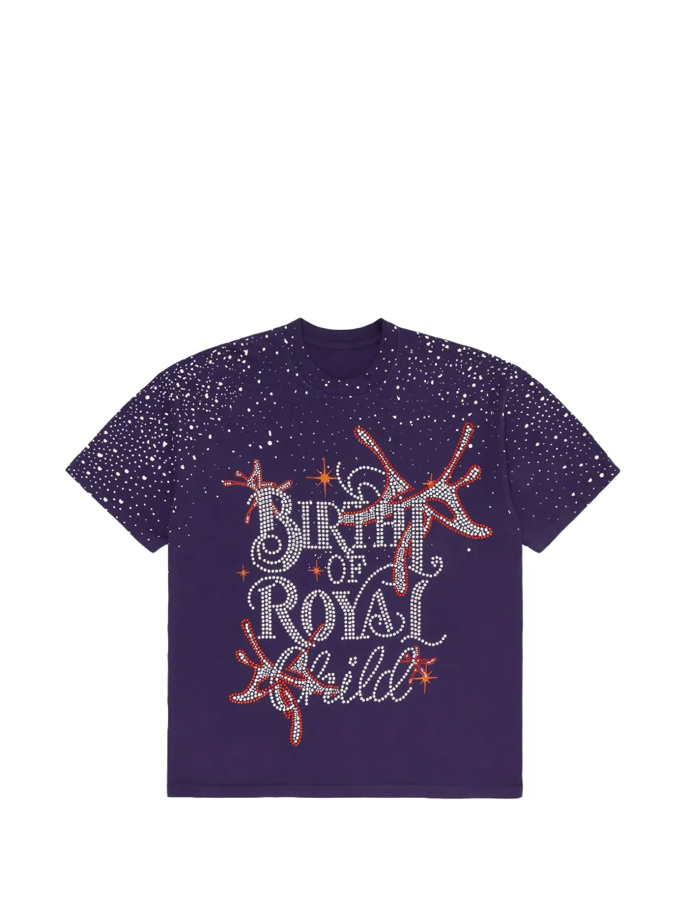BIRTH OF ROYAL CHILD round-neck T-shirt - Viola
