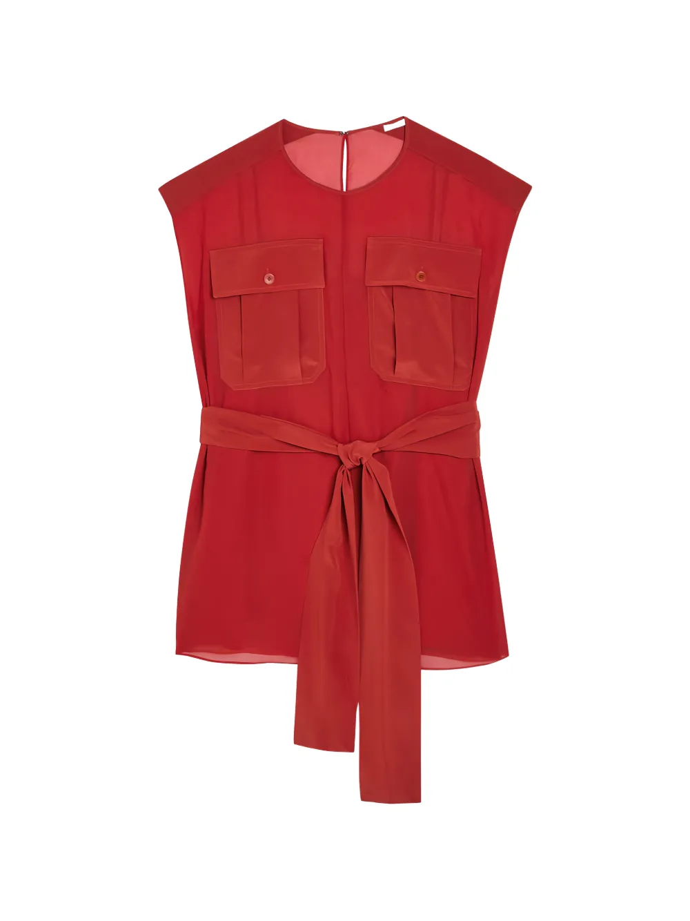 JOSEPH button patch-pocket top - Rosso