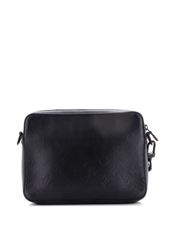 Louis Vuitton メッセンジャー デュオ ショルダー バッグ 黒 Louis Vuitton Pre-Owned デュオ メッセンジャー モノグラム シャドウ