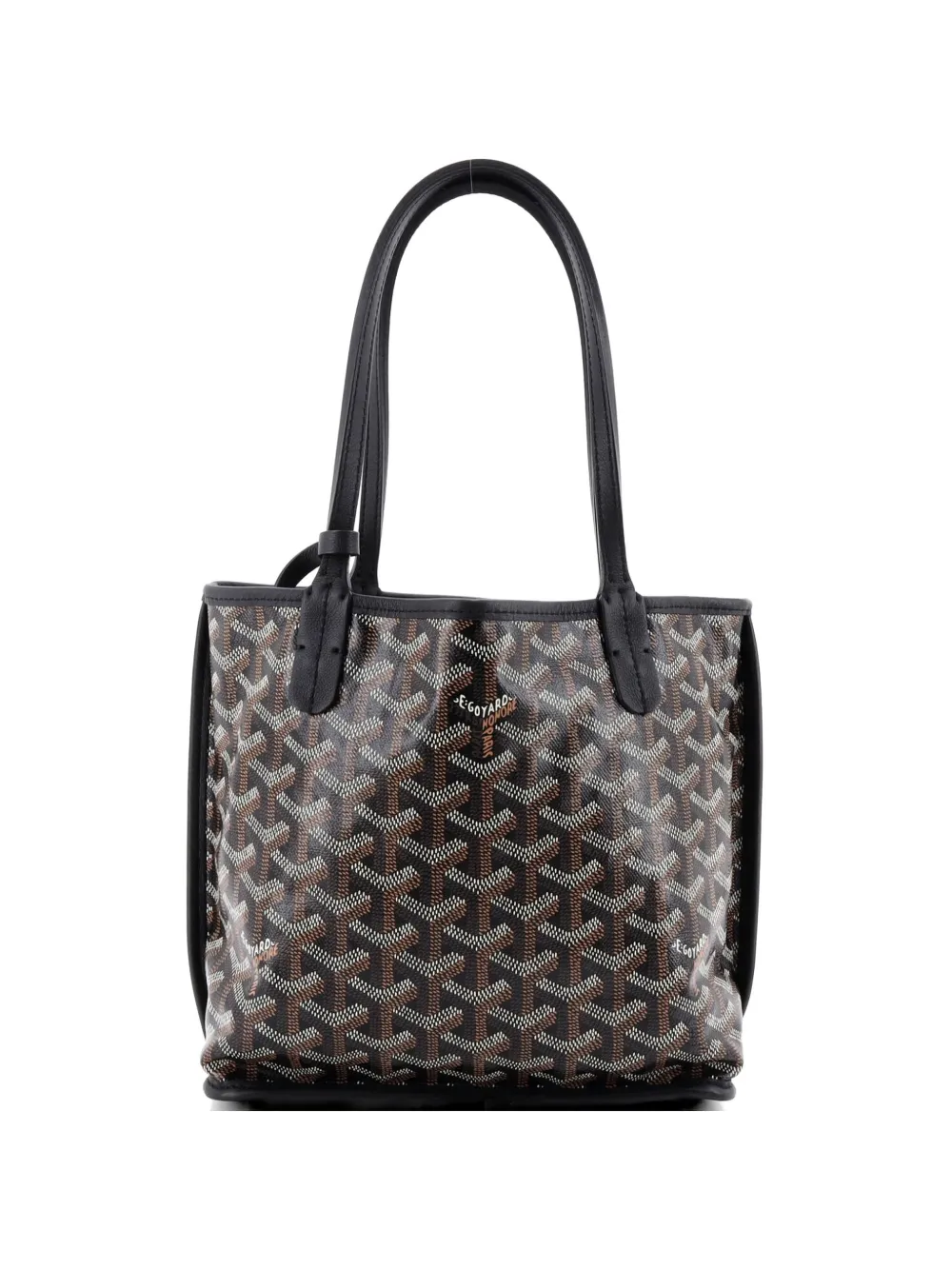 Goyard Pre-Owned Anjou Reversible Tote Coated Canvas Mini satchel - Nero