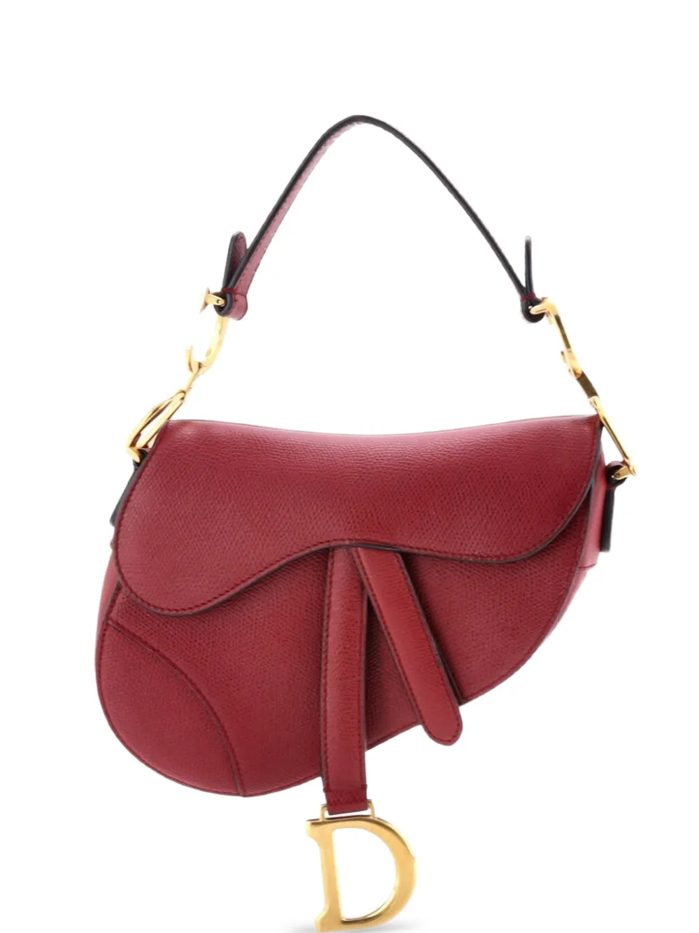 Christian Dior Pre-Owned Saddle Handbag Leather Mini shoulder bag - Rosso
